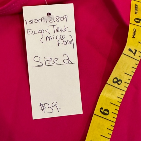 Chico's Tank Top / Shell size 2 (large) Nylon / Spandex Vibrant Pink - Picture 7 of 11